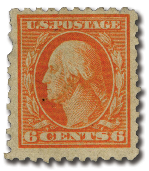 468  - 1916-17 6c Washington, red orange