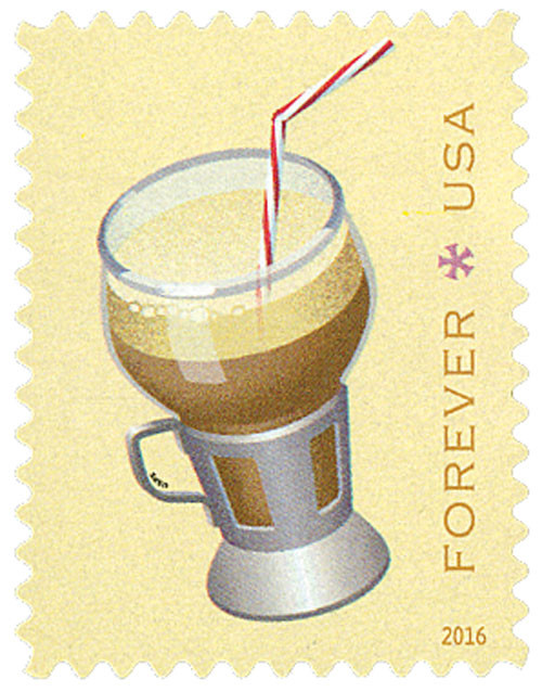 5094  - 2016 First-Class Forever Stamp - Soda Fountain Favorites: Egg Cream