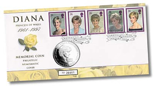 4564073  - 1999 $5 Princess Diana Coin Cover