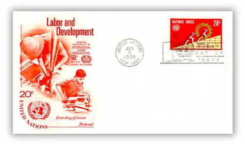 8A200  - 1969 20c International Labor Organization
