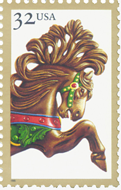 2976-79 - 1995 32c Carousel Horses - Mystic Stamp Company