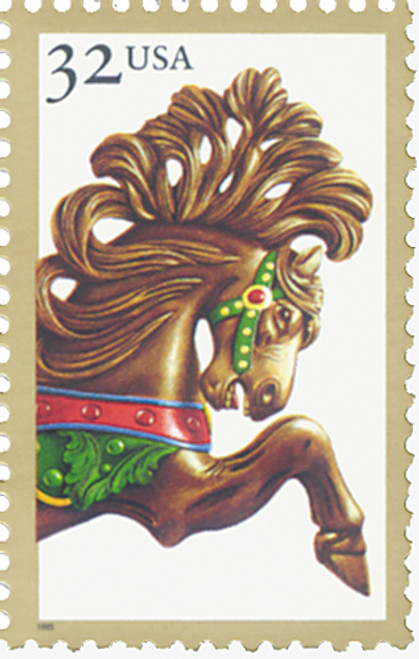 2979  - 1995 32c Carousel Horses: Brown Jumper