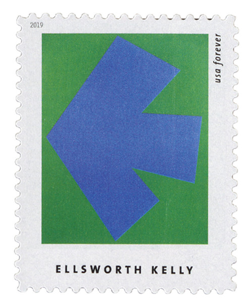 5387  - 2019 First-Class Forever Stamp - Ellsworth Kelly: "Blue Green"
