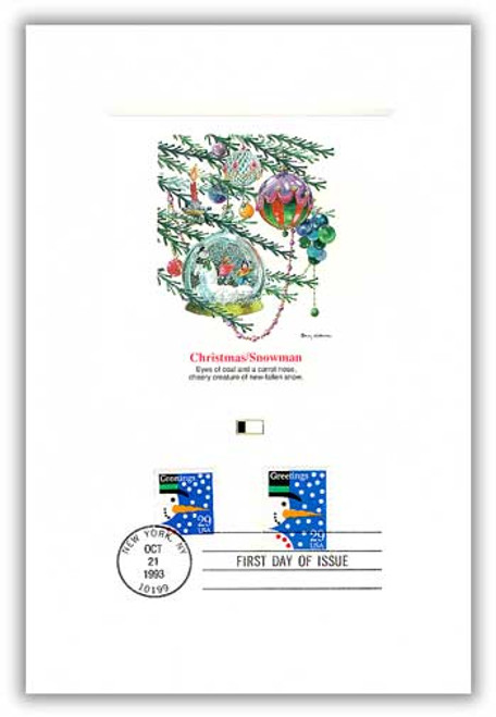 4901185  - 1993 Christmas Snowman Combo Proofcard