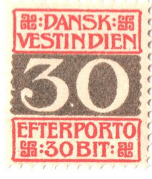 DWIJ7  - 1905-13 30b Danish West Indies Postage Due