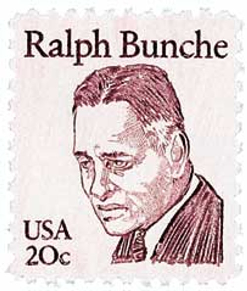 1860  - 1982 20c Great Americans: Ralph Bunche