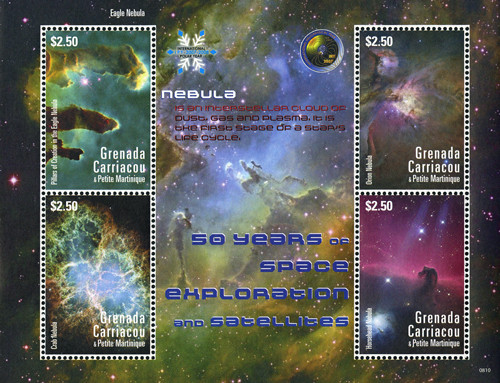 M11281  - 2008 Grenadines Nebula 50 Yrs of Space