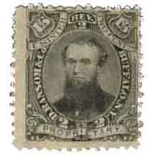 RS195a  - 1862-71 D. Ransom & Co. 2c black, old paper