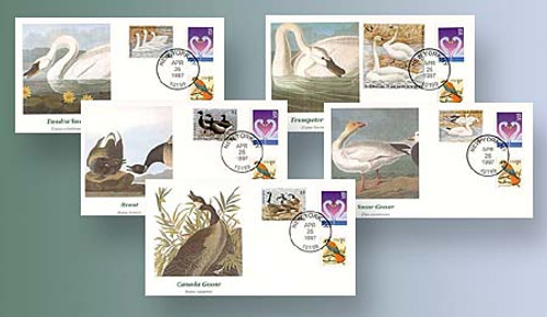 59543G  - 1997 Audubon 5 FDC Set with Info Card