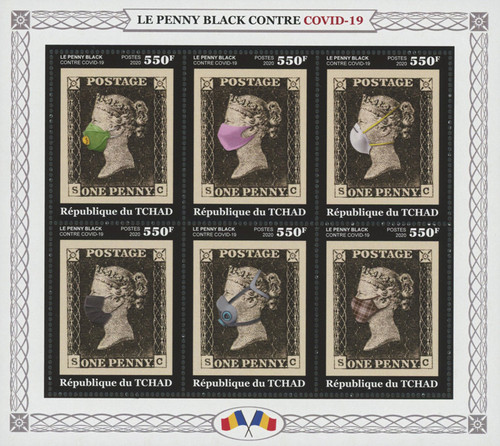MFN092  - 2020 The Penny Black Against Covid-19, Mint Sheet, Chad