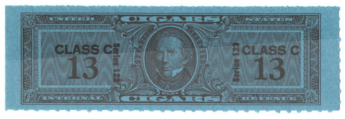 TC2443a  - 1953, 13 Cigar Revenue Tax Stamps - Class C, Series 123