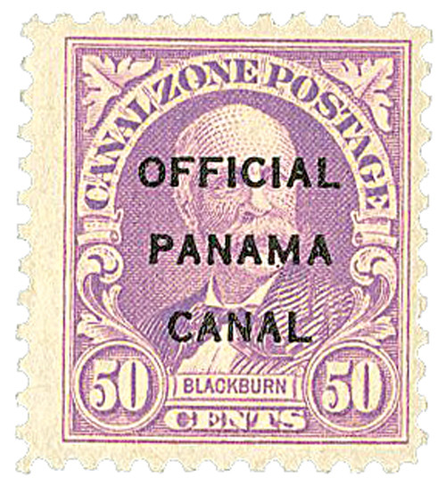 CZO7  - 1941 50c Canal Zone Official - type 1, lilac