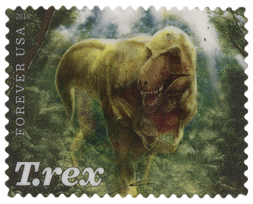 5411  - 2019 First-Class Forever Stamp - Adult T. Rex in Clearing