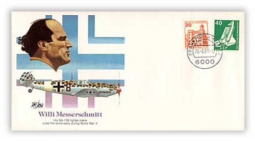 113646B  - 1980 Pioneer of Flight - William E. Messerschmitt Commememorative Cover