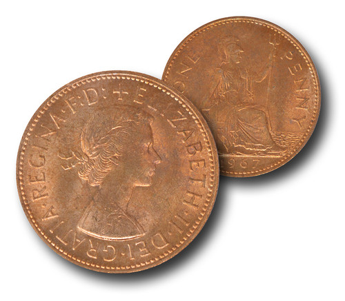 MCN034  - 1967 Great Britain Uncirculated Penny