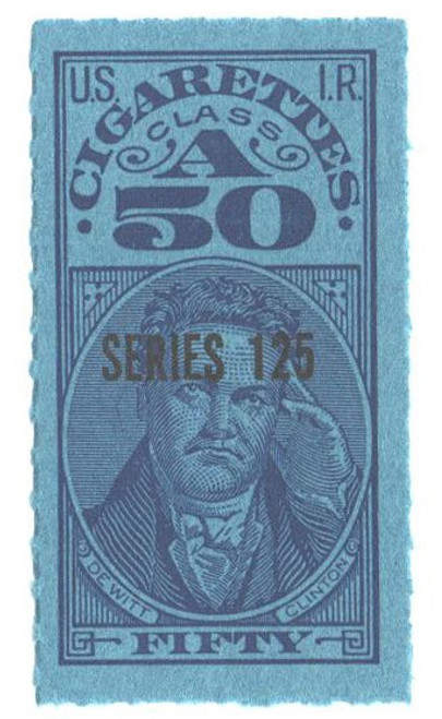 TA407a  - 1955, 50 Cigarette Tax Revenue Stamps - Class A, Series 125