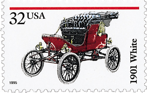 3023  - 1995 32c Antique Automobiles: 1901 White