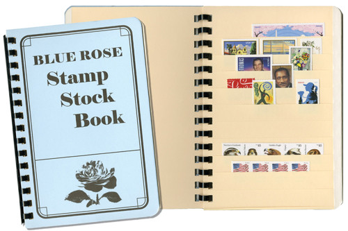 KS920  - Blue Rose Stock Book, 10 Manilla Pages 110 strips