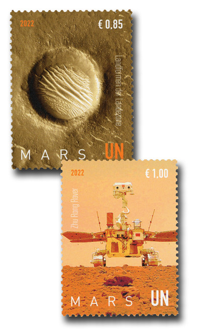 UNV696-97  - 2022 UN Vienna 0,85 & 1,00 Exploration of Mars Set of 2