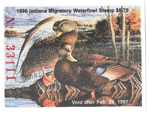 SDIN21  - 1996 Indiana State Duck Stamp