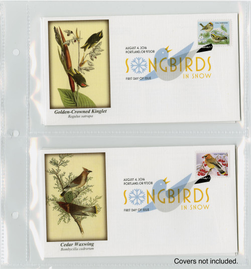 GS920  - First Day Cover Album Pages, Clear 2-pocket, Package of 10