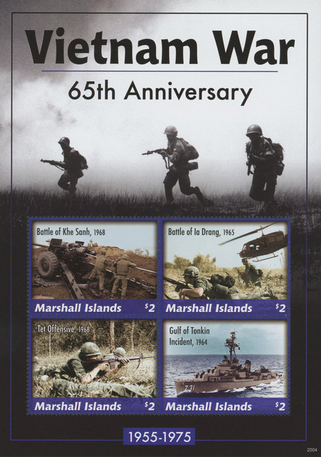 MFN115  - 2020 $2 Vietnam War - 65th Anniversary, Mint Sheet, Marshall Islands