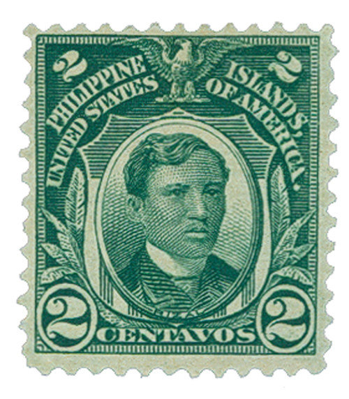 PH285  - 1918 2c Philippines, green, single-line watermark, perf 11