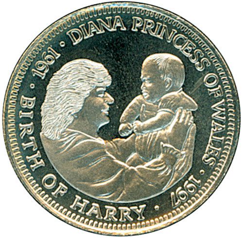 CNSPD32  - 1997 Liberia $5 "Birth of Harry"