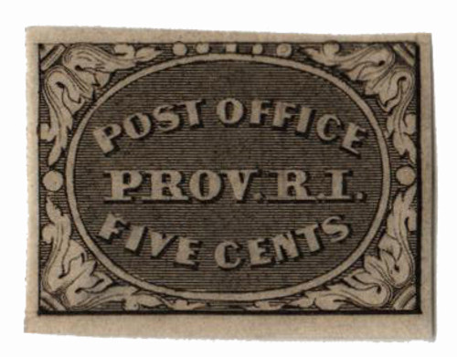 10X1R  - 1846 5¢ Postmaster Provisional reprint