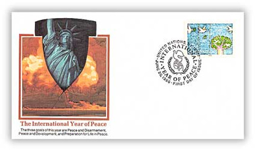 8A475  - 1986 22c Int'l Year of Peace-Doves and Tree