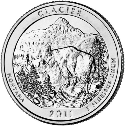 CNMTGL25D  - 2011 Glacier National Park Quarter, D Mint