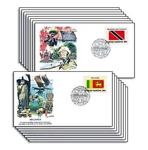 58405  - 1981 Flags of the United Nations,16 FDCs