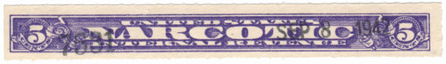 RJA50b  - 1919-70 Narc.Tax Stamp-5c Viol.-Roulette