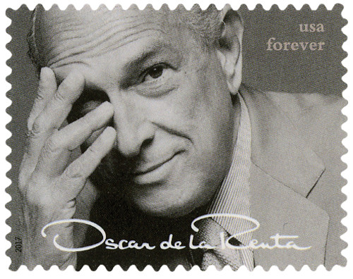 5173a  - 2017 First-Class Forever Stamp - Oscar de la Renta: Black and White Photo of Oscar de la Renta