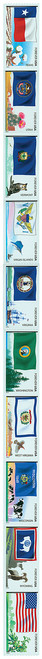 4332b  - 2012 Flags of Our Nation: 6th Edition, strip of 10 stamps