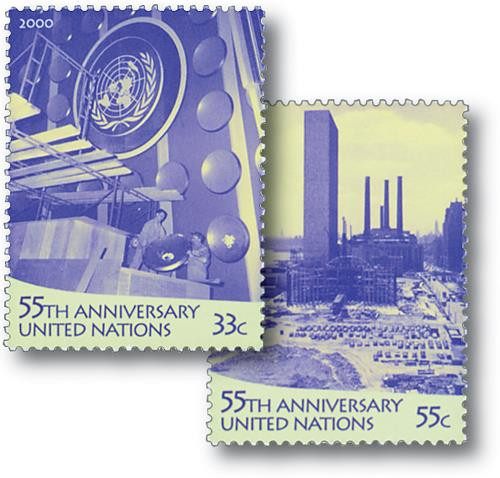 UN779-80  - 2000 55th Anniversary of UN