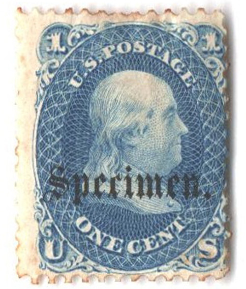 63SB  - 1861-66 1c blue