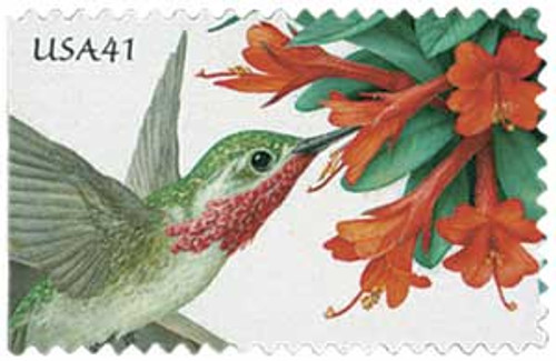 Postgrado  2007 41c Pollination, Bees, Hummingbird, Block of 4