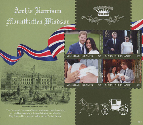 M12491  - 2019 Birth of Archie Mountbatten-Windsor sheet of 4