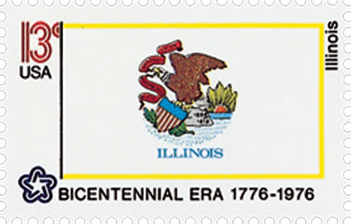 1653  - 1976 13c State Flags: Illinois