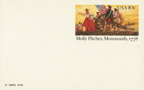 UX77  - 1978 10c Postal Card - Molly Pitcher