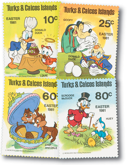 MDS483A  - Turks & Caicos 1981 Easter Eggs 4 Stamps