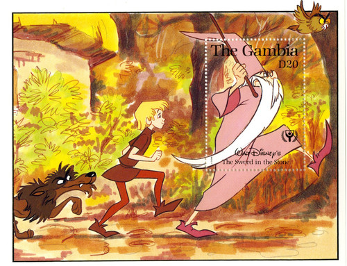 MDS277B  - 1991 Disney Commemorates International Literacy Year, Mint Souvenir Sheet, Gambia