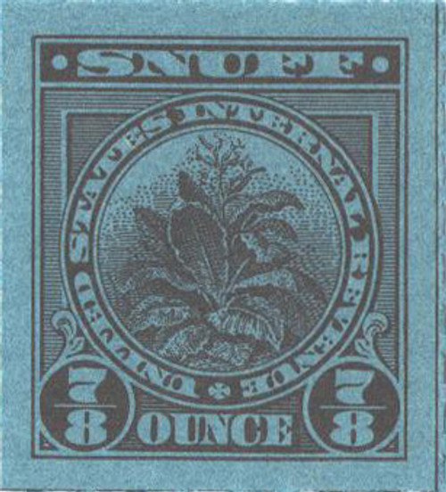 TE344b  - 1917 7/8oz Snuff Tax Revenue Stamps - no series