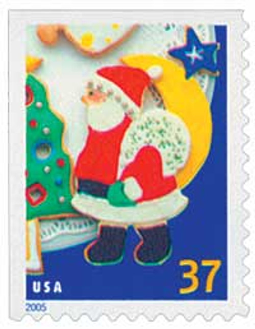 3953  - 2005 37c Holiday Cookies: Santa Claus, booklet single