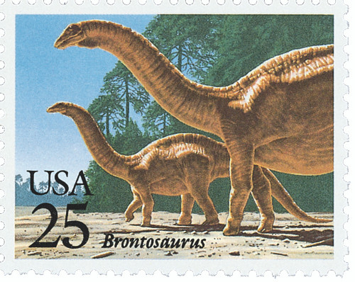 2425  - 1989 25c Prehistoric Animals: Brontosaurus