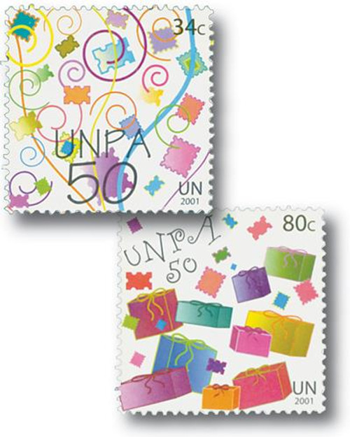 UN809-10  - 2001 UN Postal Admin. 50th Anniversary