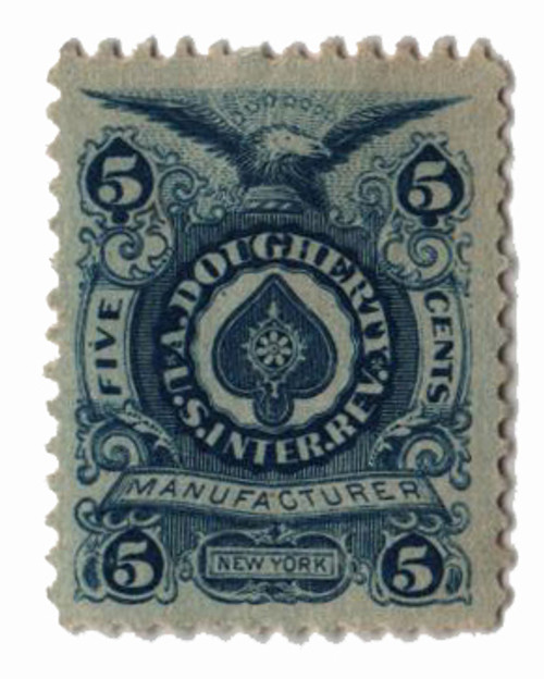 RU5d  - 1878-83 5c Private Die Playing Card Stamps - blue