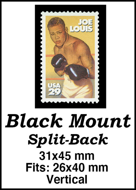 MM6062  - 31x45mm 5 Vertical Black Split-Back Mounts