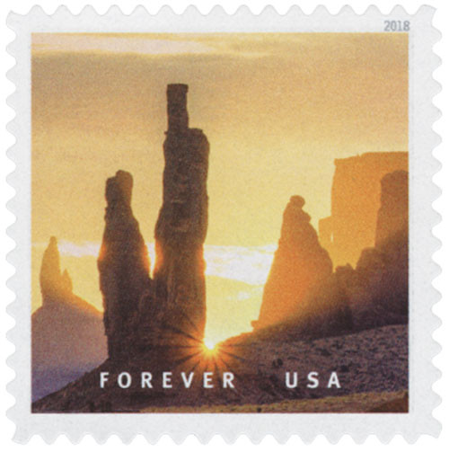 5298k  - 2018 First-Class Forever Stamp - Monument Valley Navajo Tribal Park in Arizona and Utah